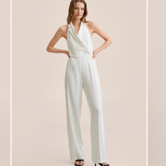 Mango White Caion One Piece Suit Style Jumpsuit - Picture 1 of 4
